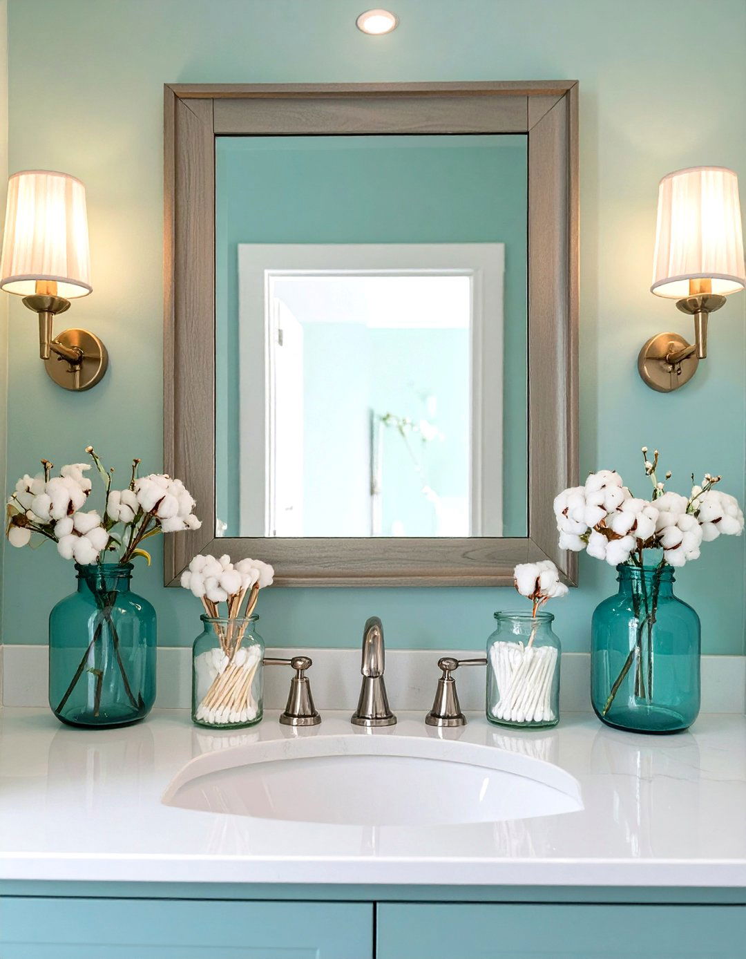 Creating a Symmetrical Vanity Arrangement - 30 vanity decor ideas