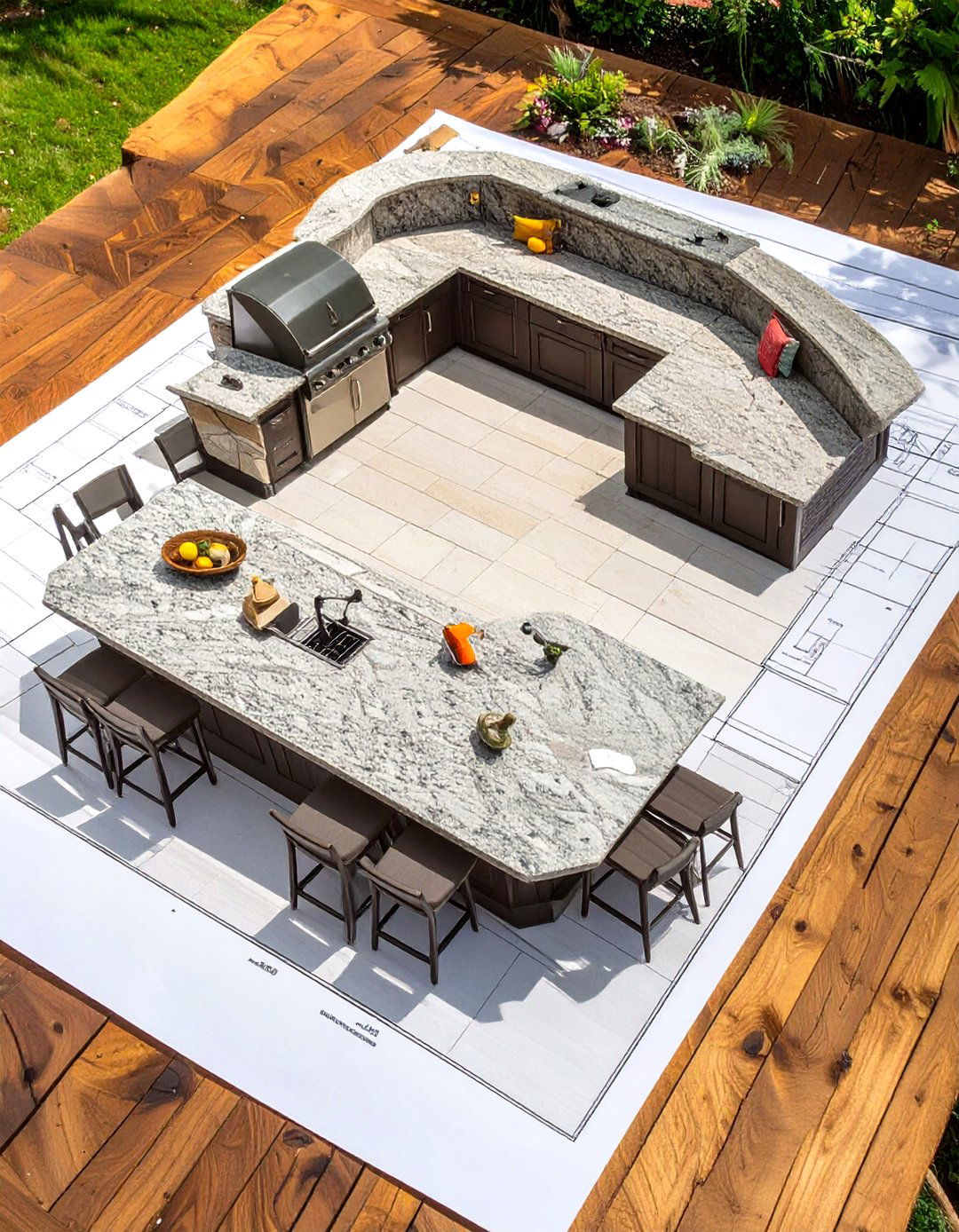 Creating a U Shaped Outdoor Kitchen Floor Plan - 30 outdoor kitchen design tool ideas