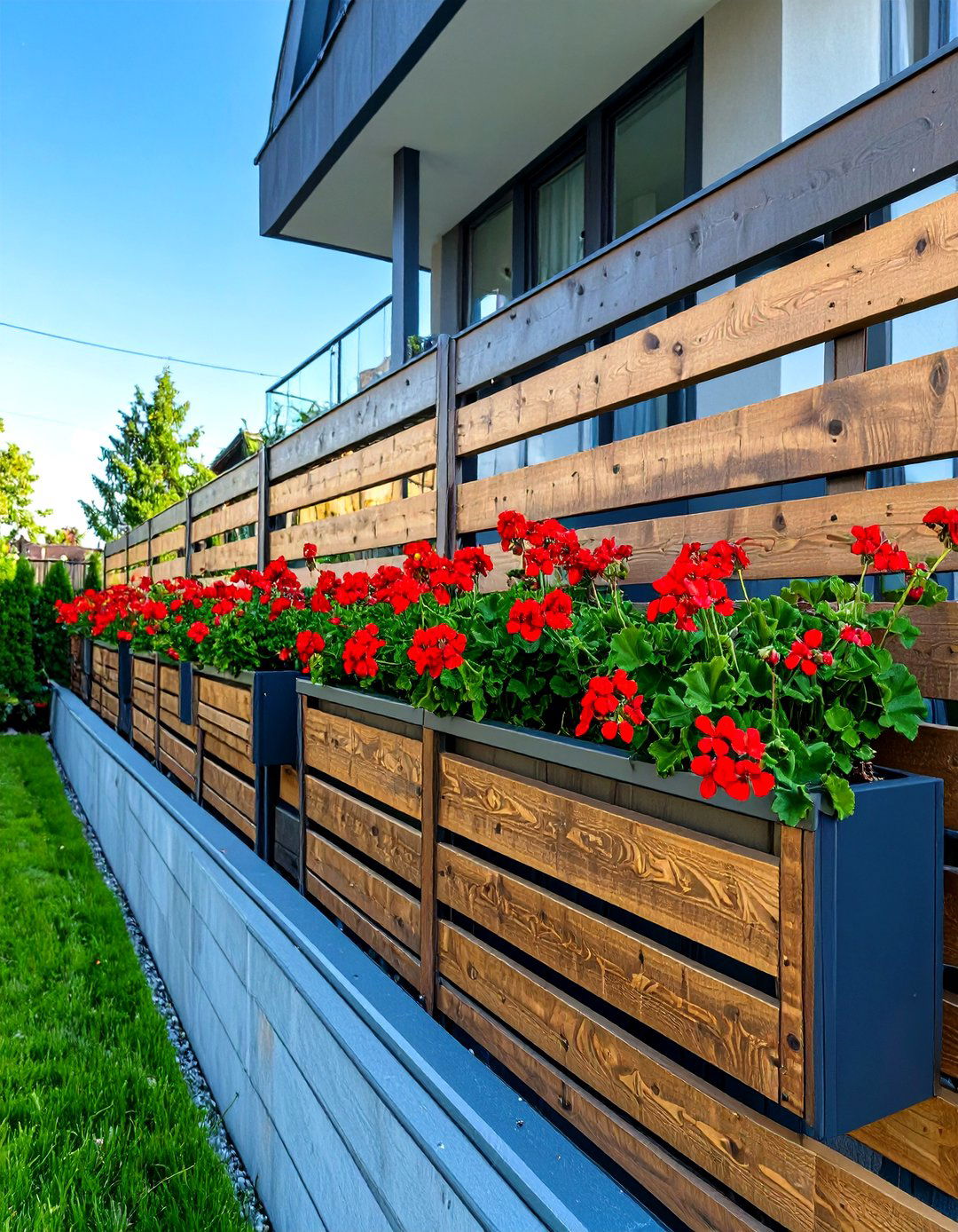 Creative Fencing with Built In Planters - 30 tiny backyard ideas