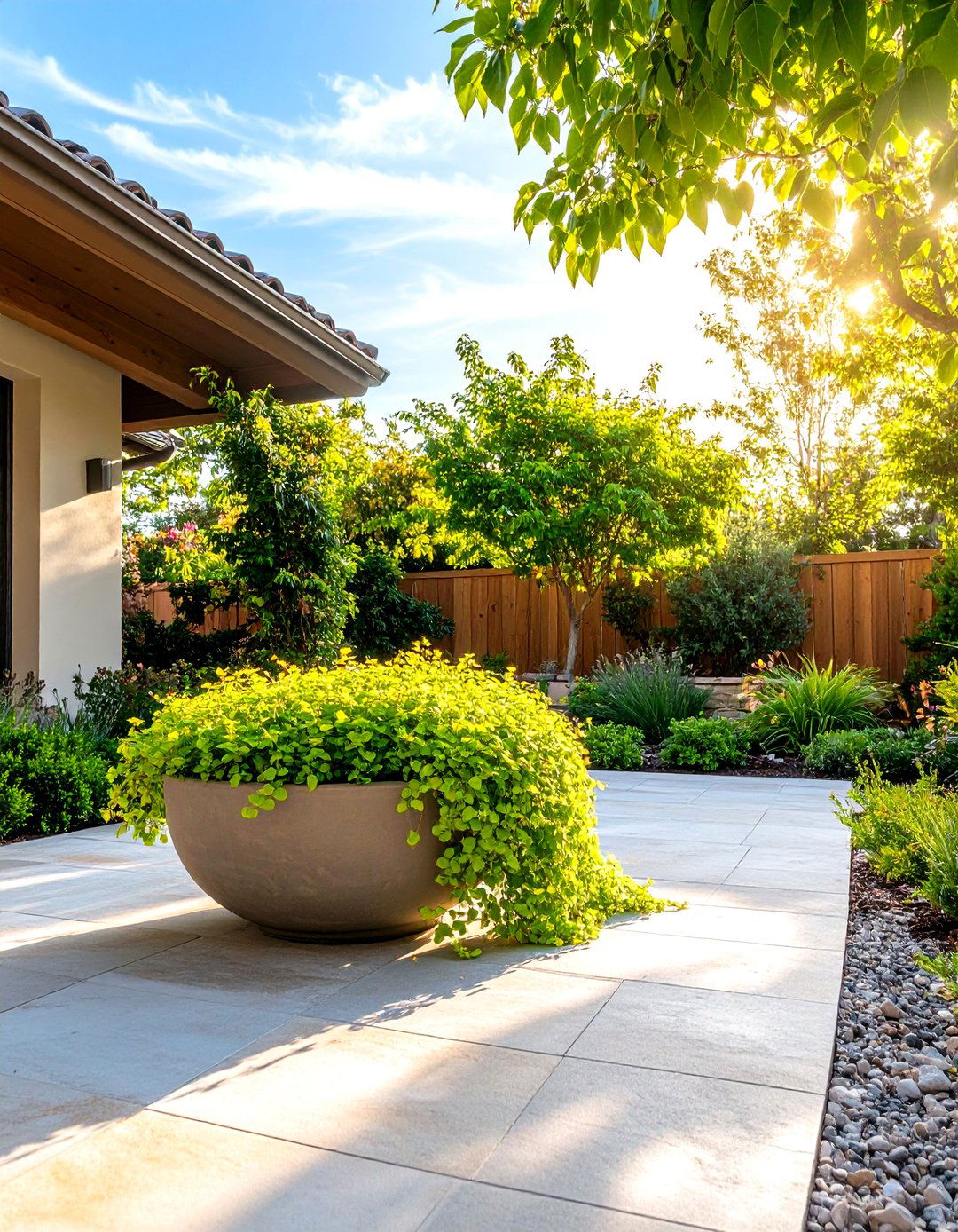 Creeping Jenny as a Spiller - 30 patio plants ideas