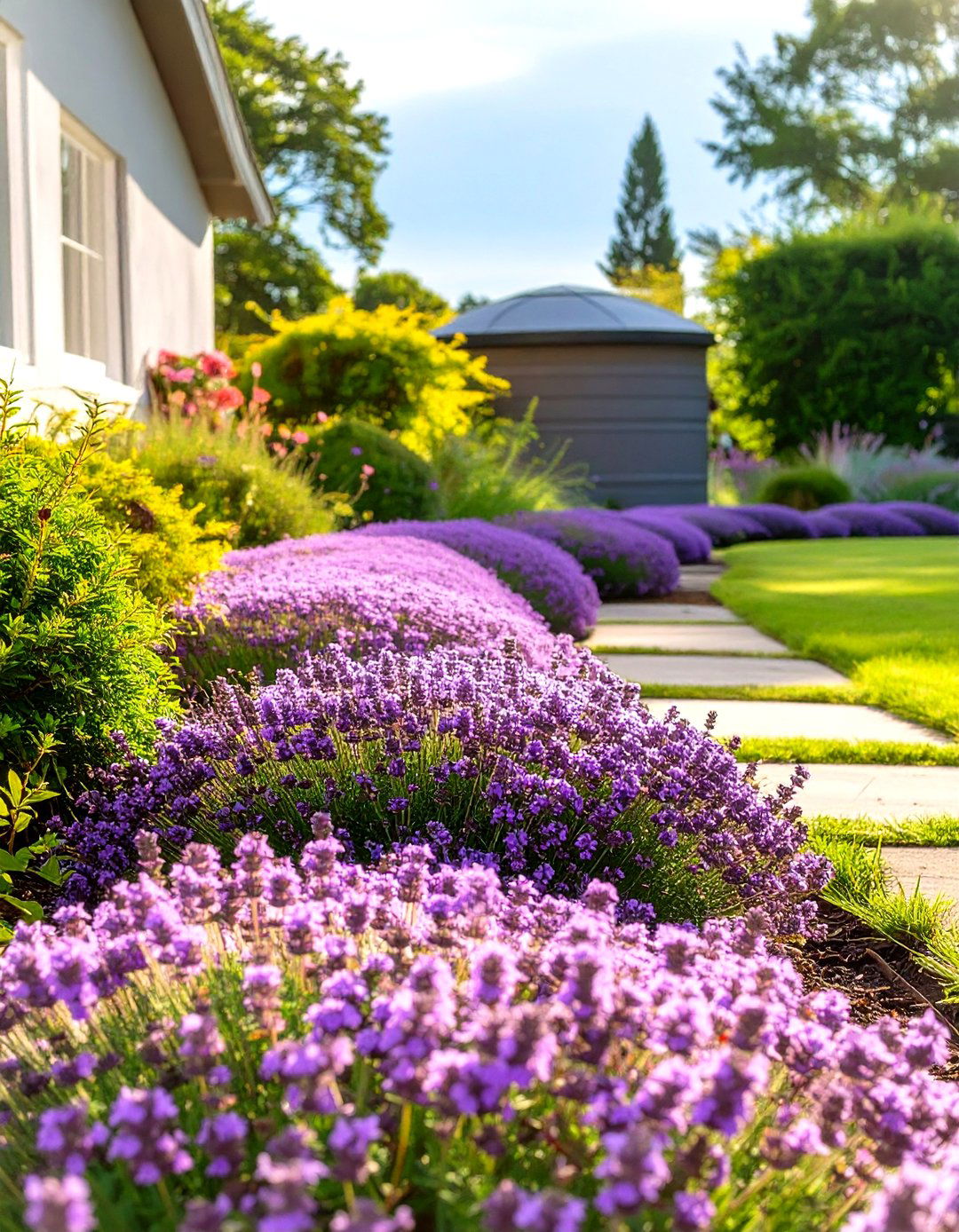 Creeping Thyme Lawn Alternative - 30 septic tank landscaping ideas