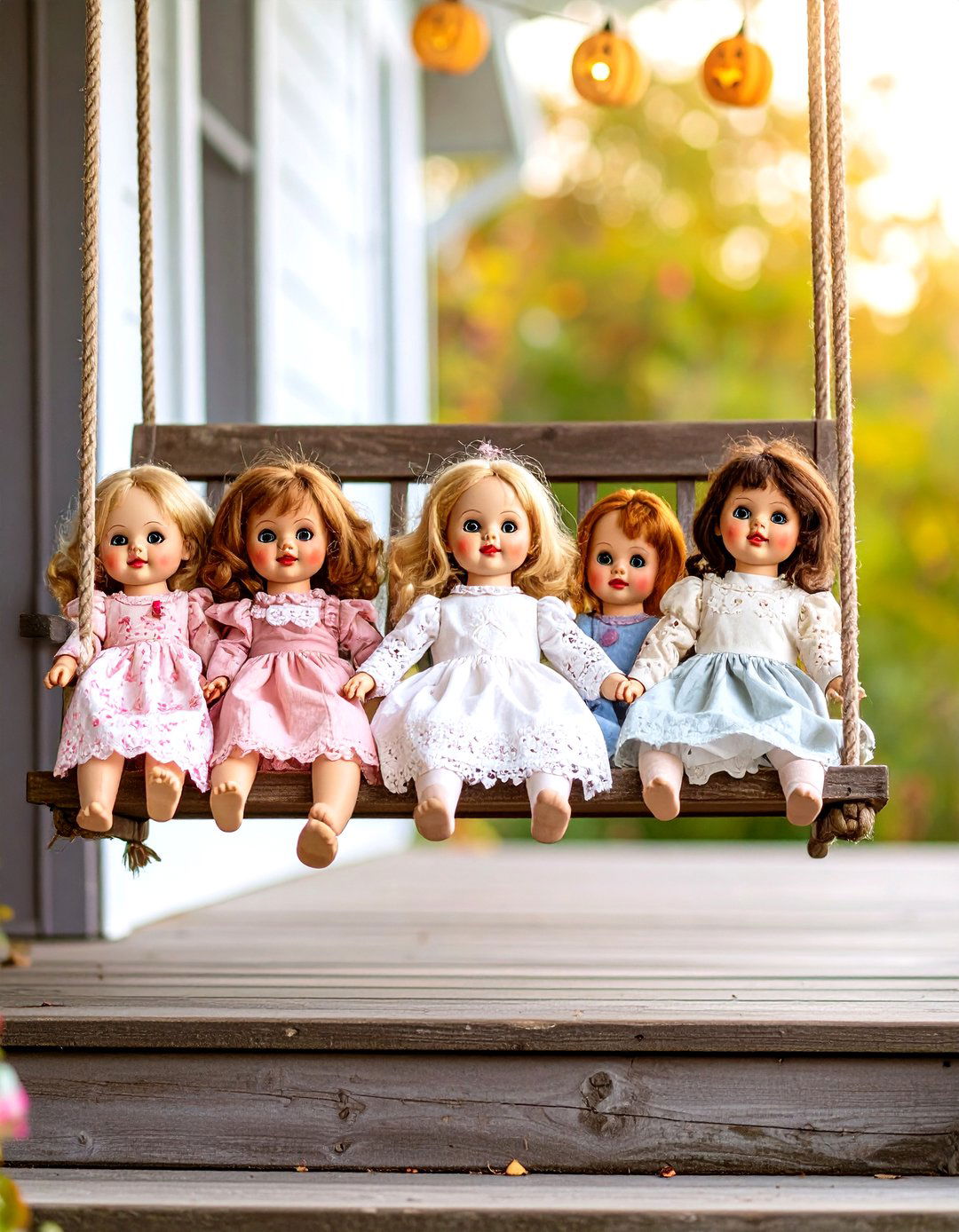 Creepy Doll Display - 30 halloween decoration ideas outdoor diy