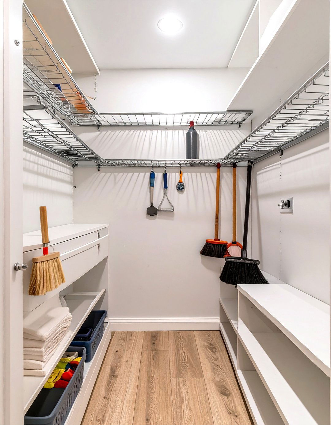 Crisp White Utility Wall - 30 broom wall color ideas