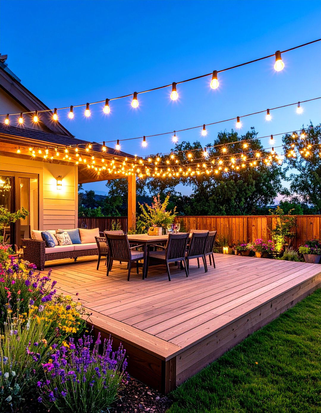 Criss Cross Outdoor String Light Ceiling - 30 outdoor string light ideas