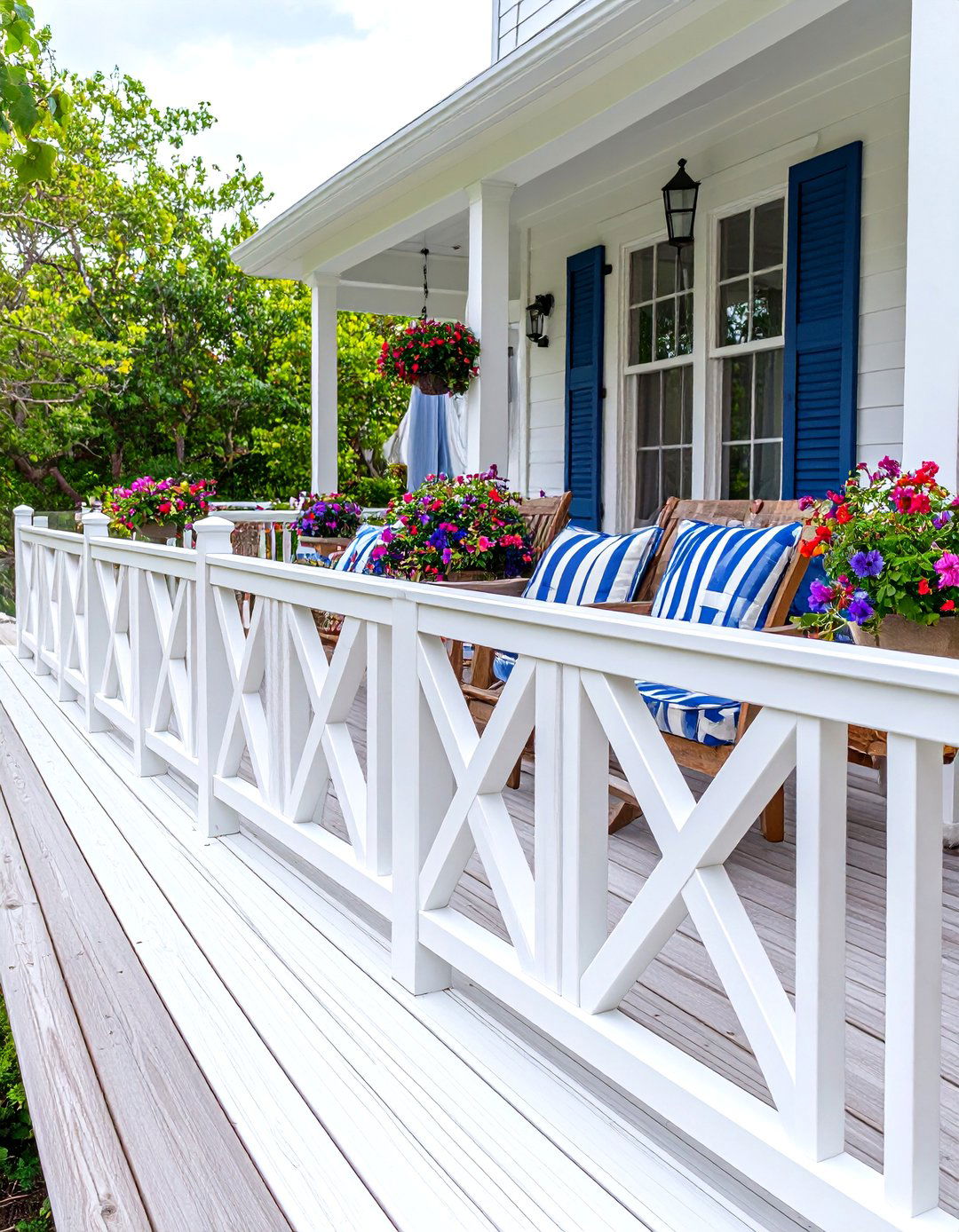 Criss Cross Wood Deck Railing - 30 deck railing designs