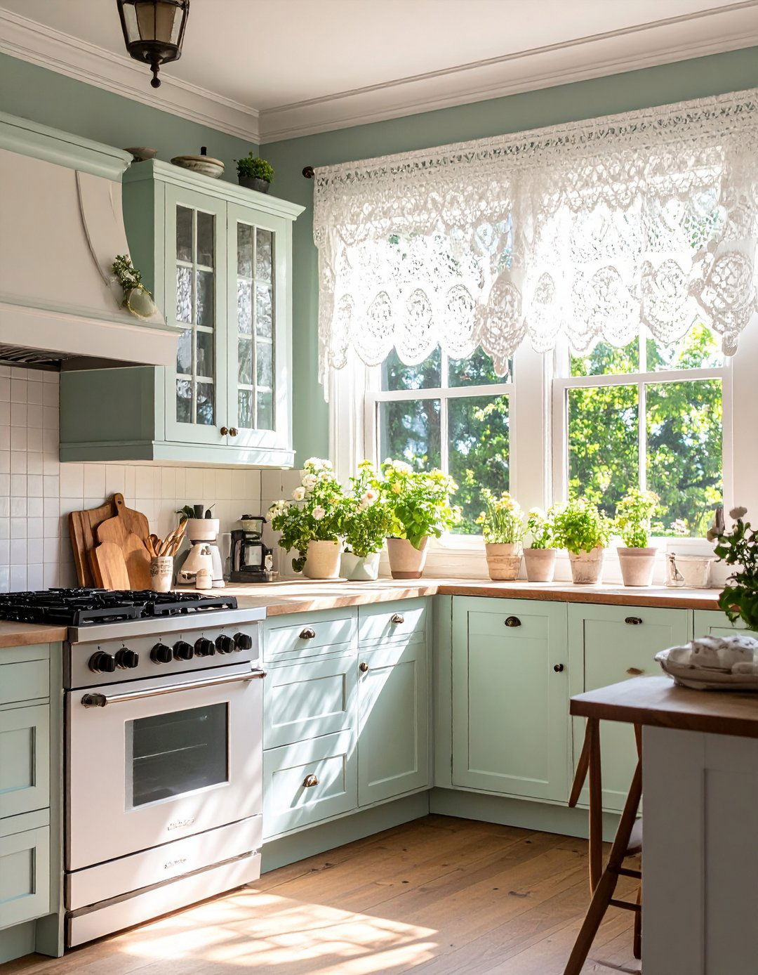 Crocheted Lace Kitchen Valance - 30 kitchen valance ideas