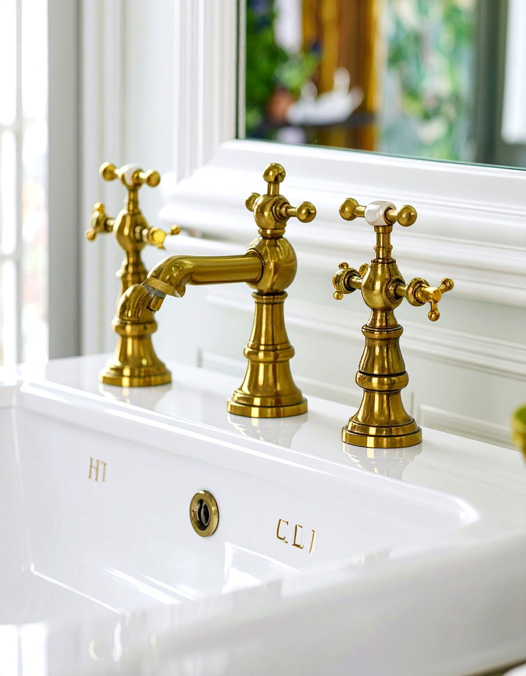 Cross Handle Faucets - 30 victorian bathroom ideas