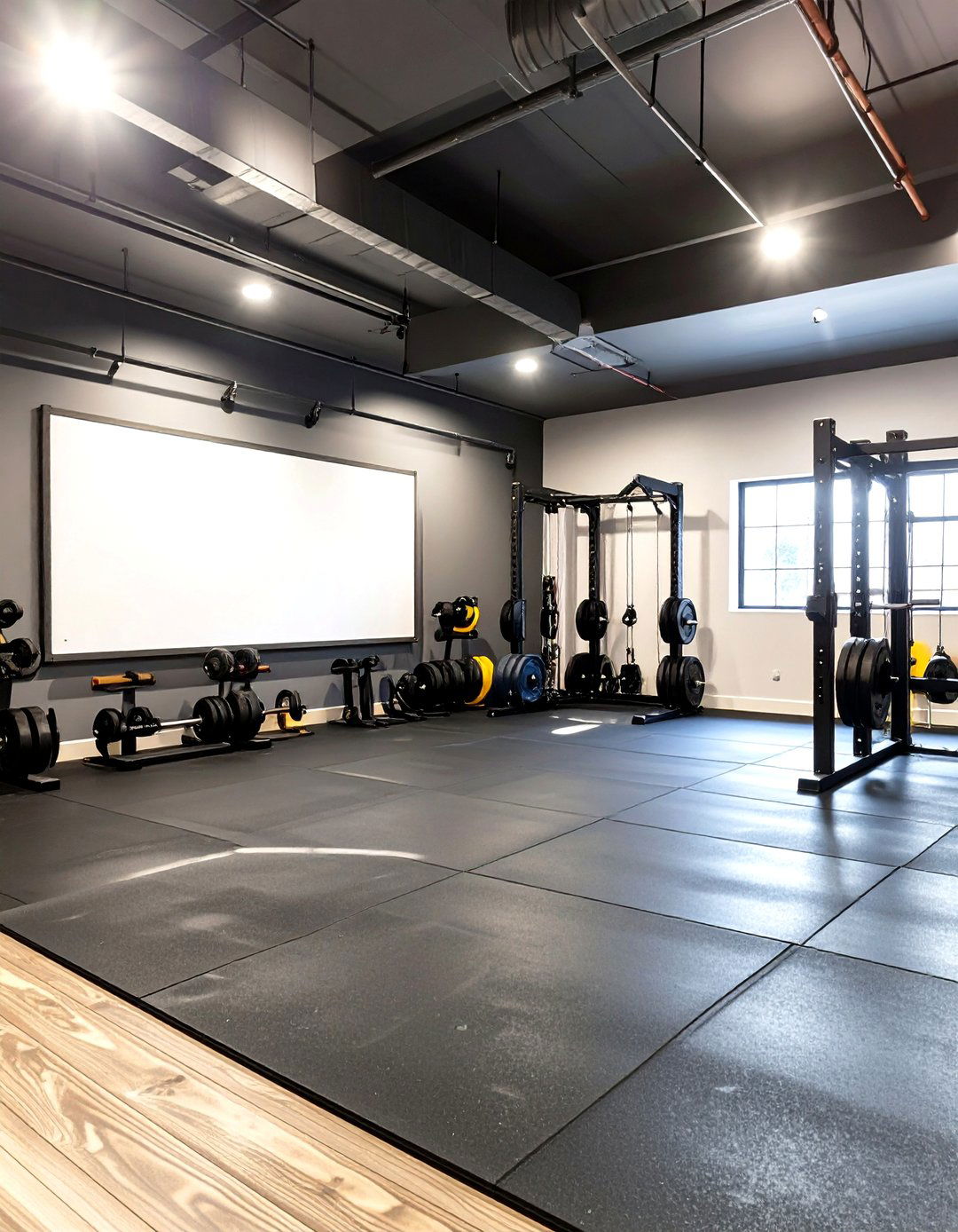 CrossFit Inspired Basement Gym Box - 30 basement gym ideas
