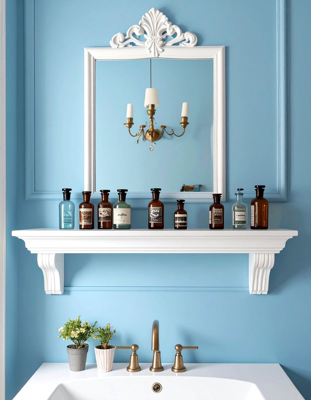 Crown Molding Bathroom Ledge - 30 bathroom shelf ideas