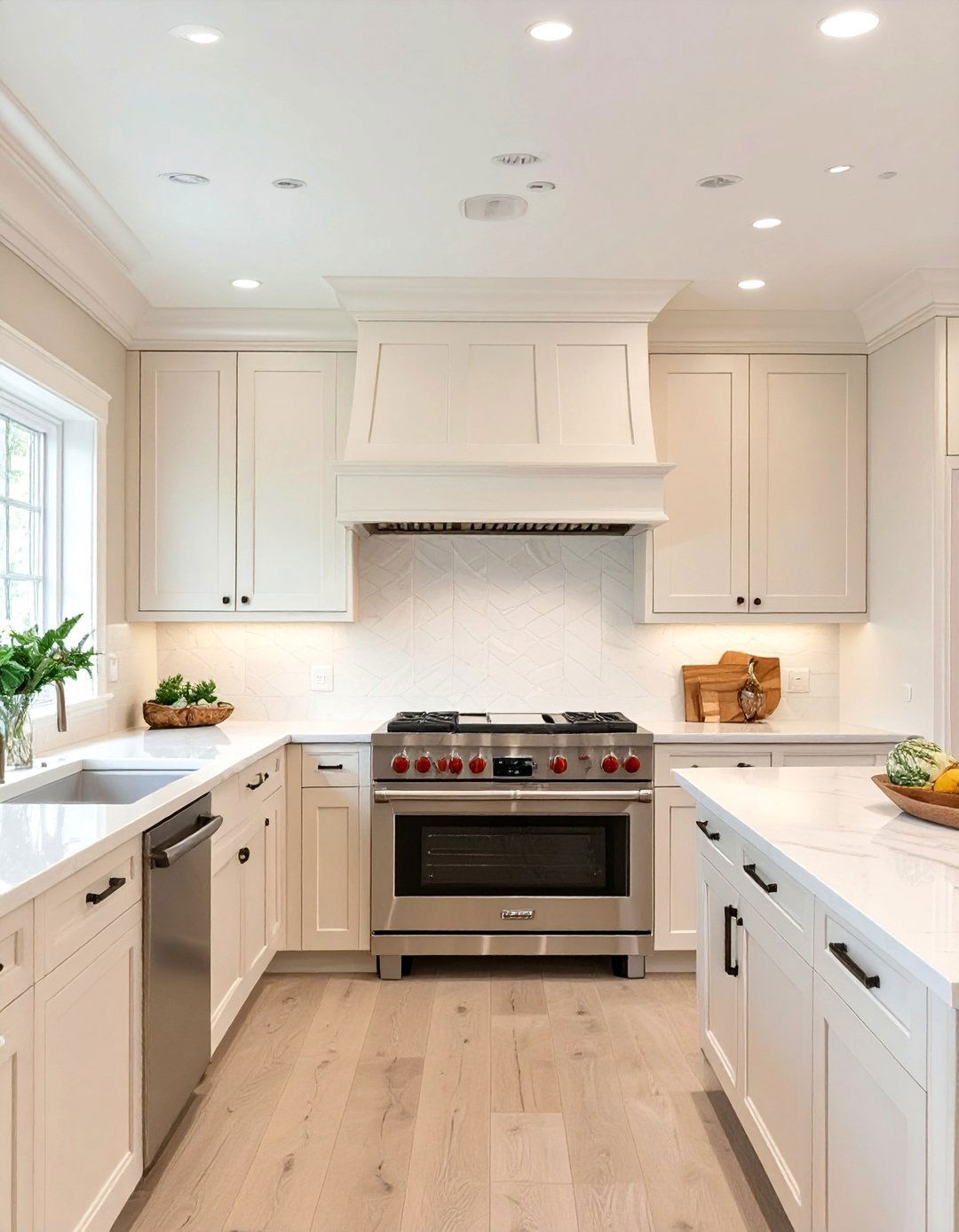 Crown Molding with Simple Profiles - 30 transitional kitchen design ideas