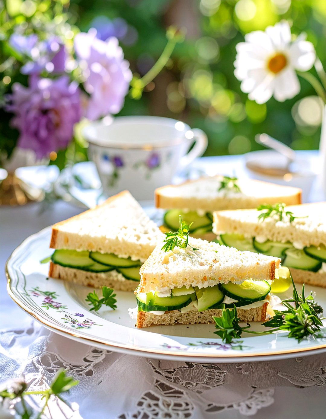 Cucumber Tea Sandwiches - 30 baby shower brunch food ideas