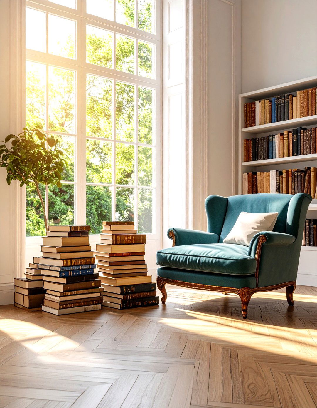 Curated Bookshelves and Book Stacks - 30 parisian interior design ideas