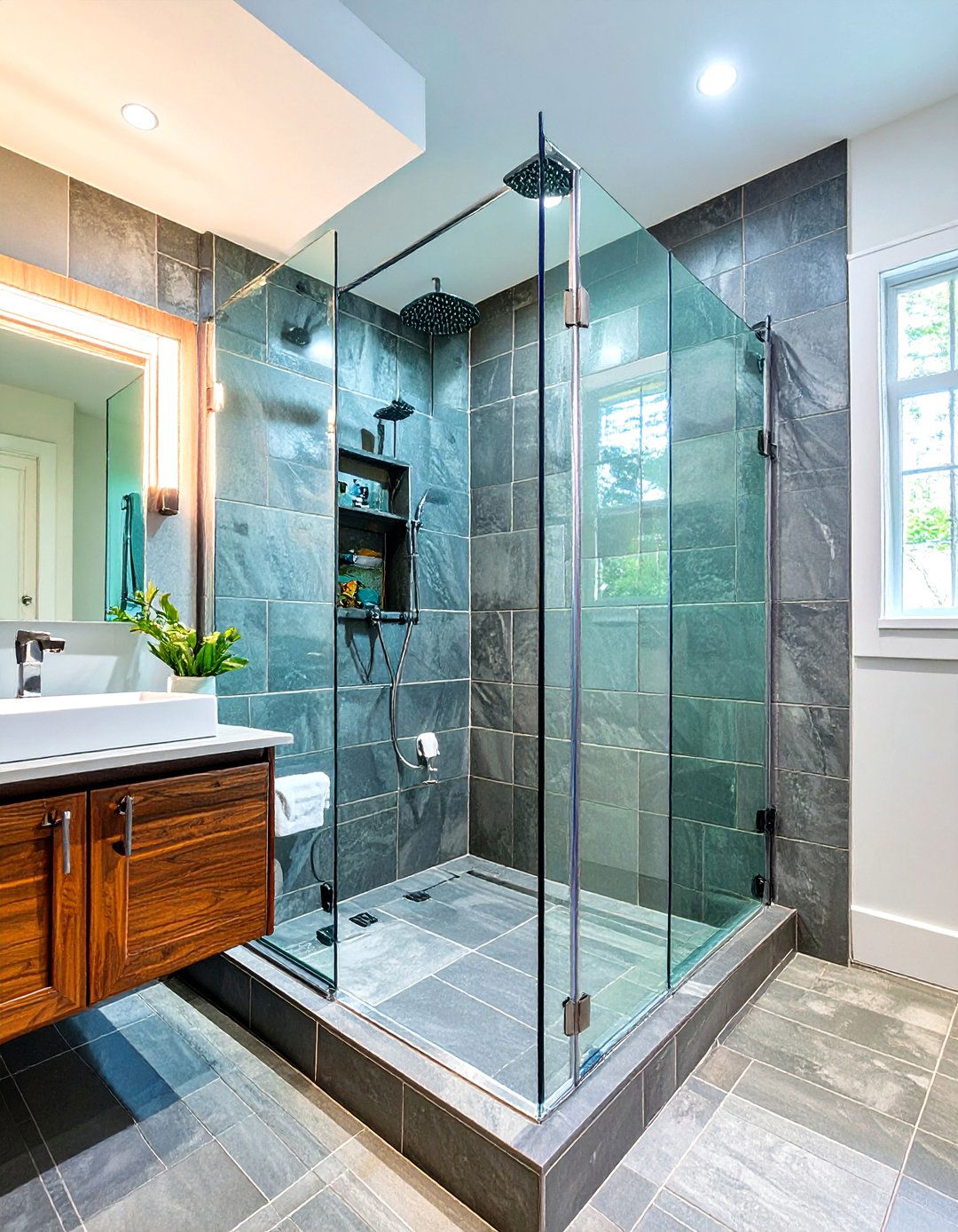 Curbless Entry Standing Shower - 30 standing shower ideas