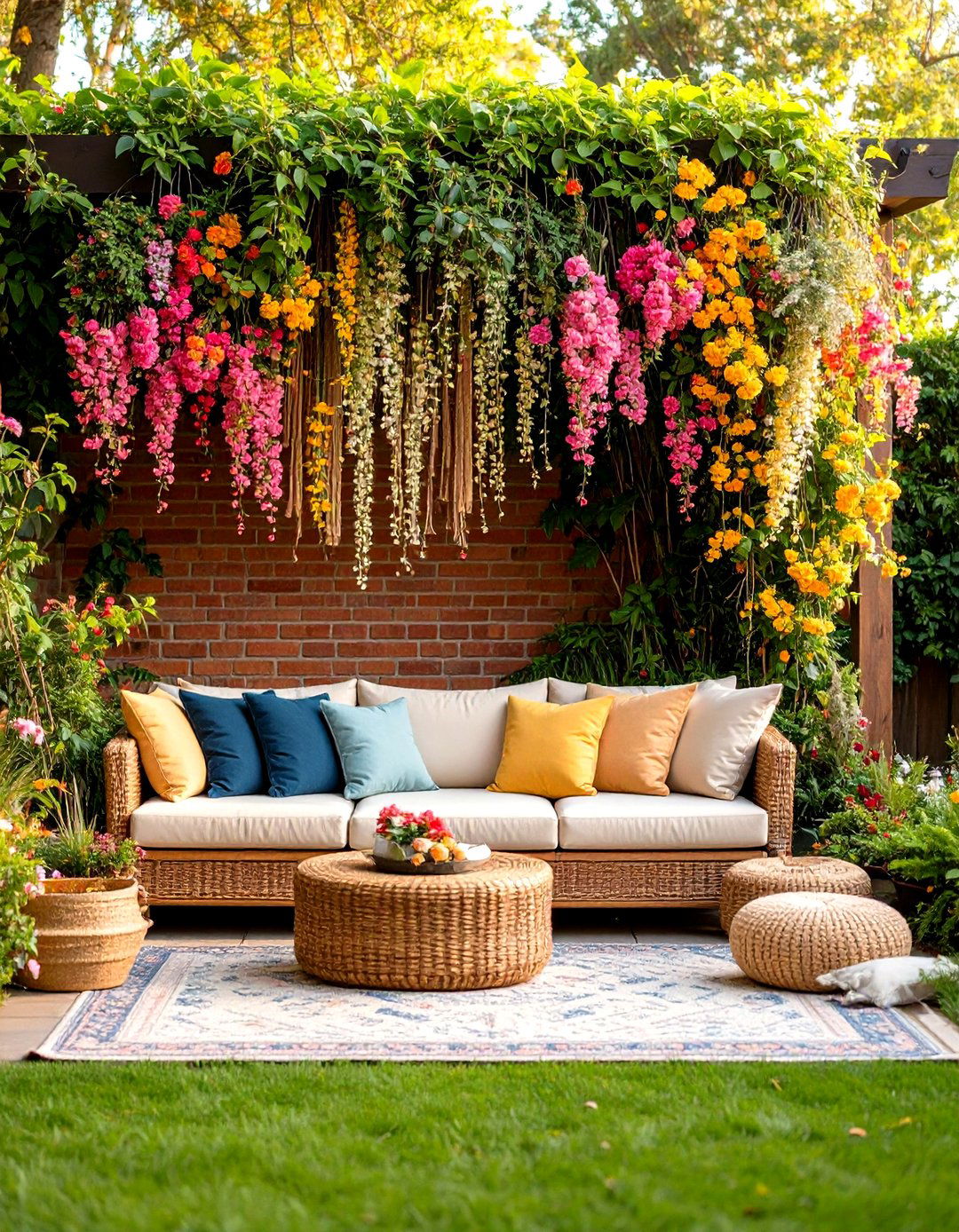Curtain of Waterfall Lights - 30 patio lights ideas