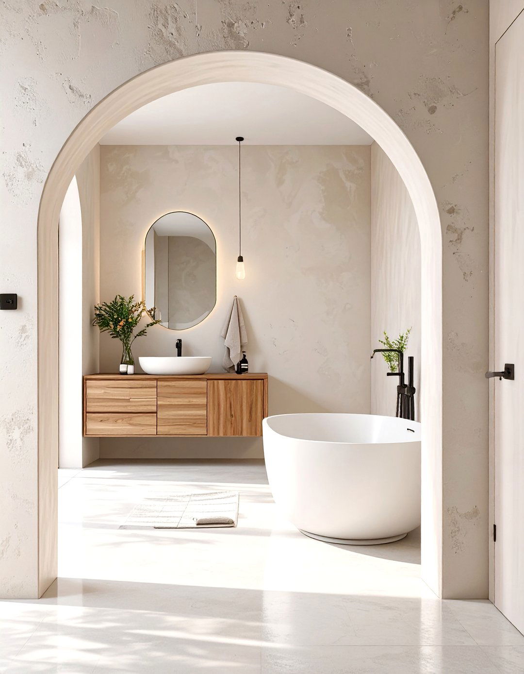 Curved Bathroom Architecture - 30 bathroom decor ideas 2025
