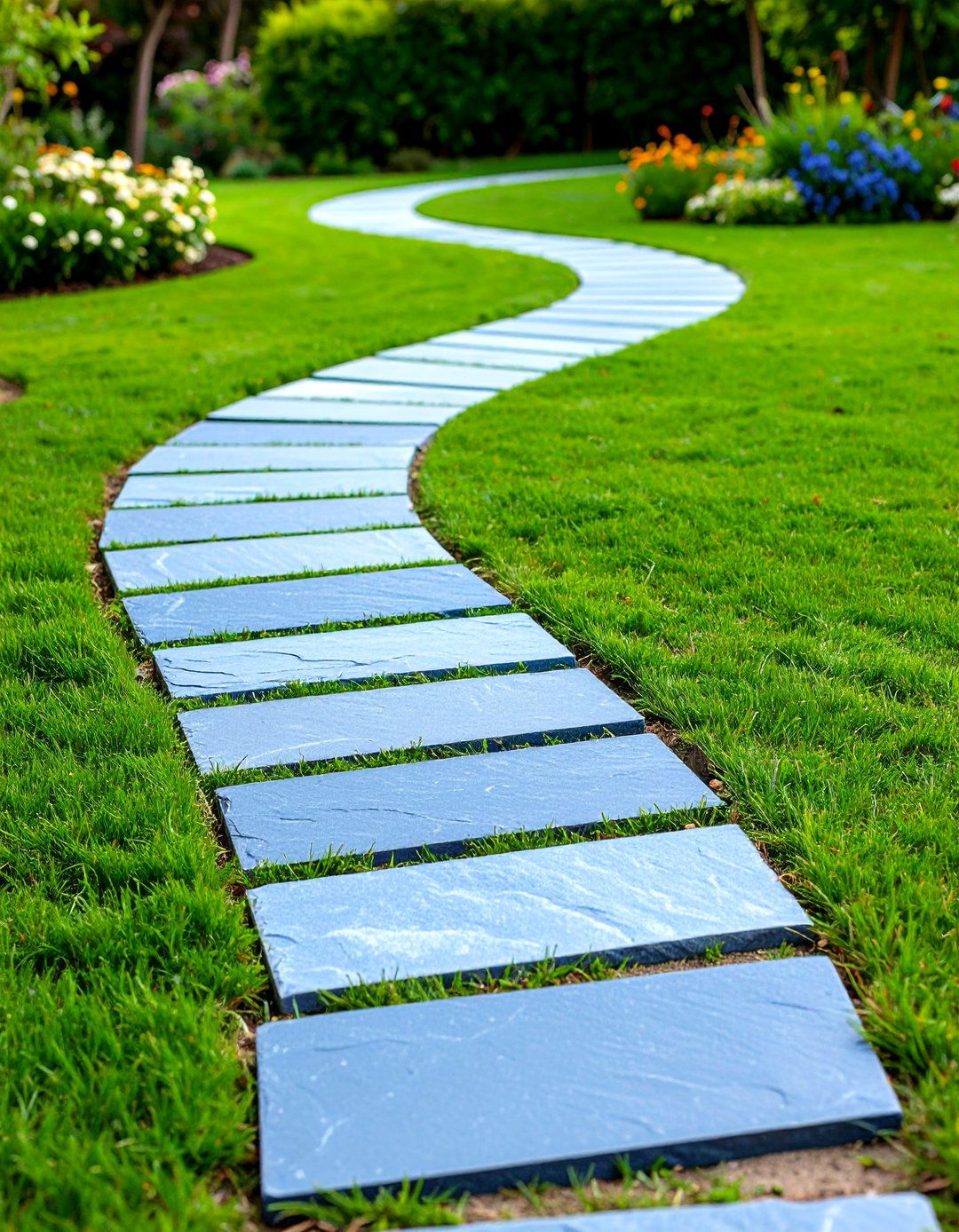 Curved Bluestone Garden Walkway - 30 garden walkway ideas
