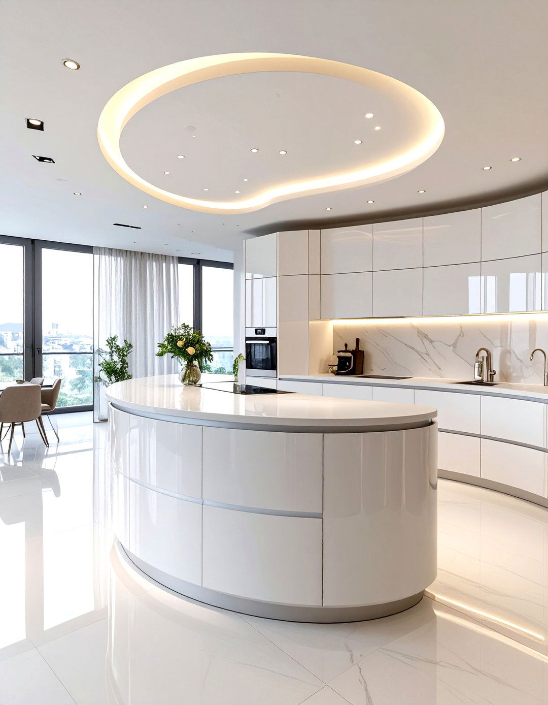 Curved Cabinetry Kitchen - 30 luxury modern kitchen designs