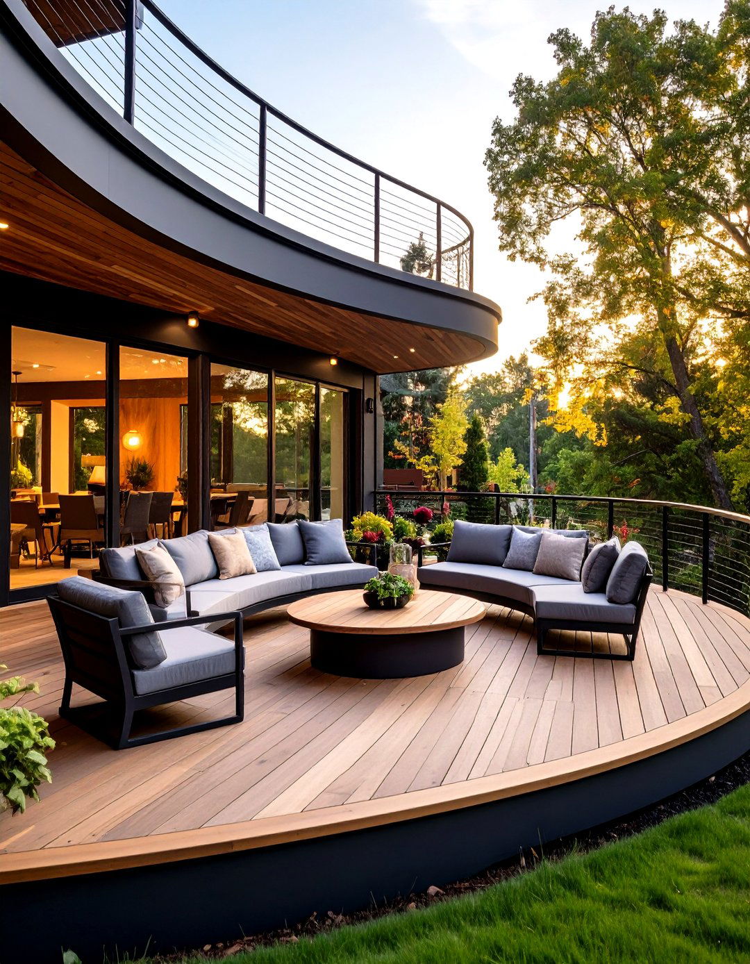 Curved Deck Railing Design - 30 deck railings ideas