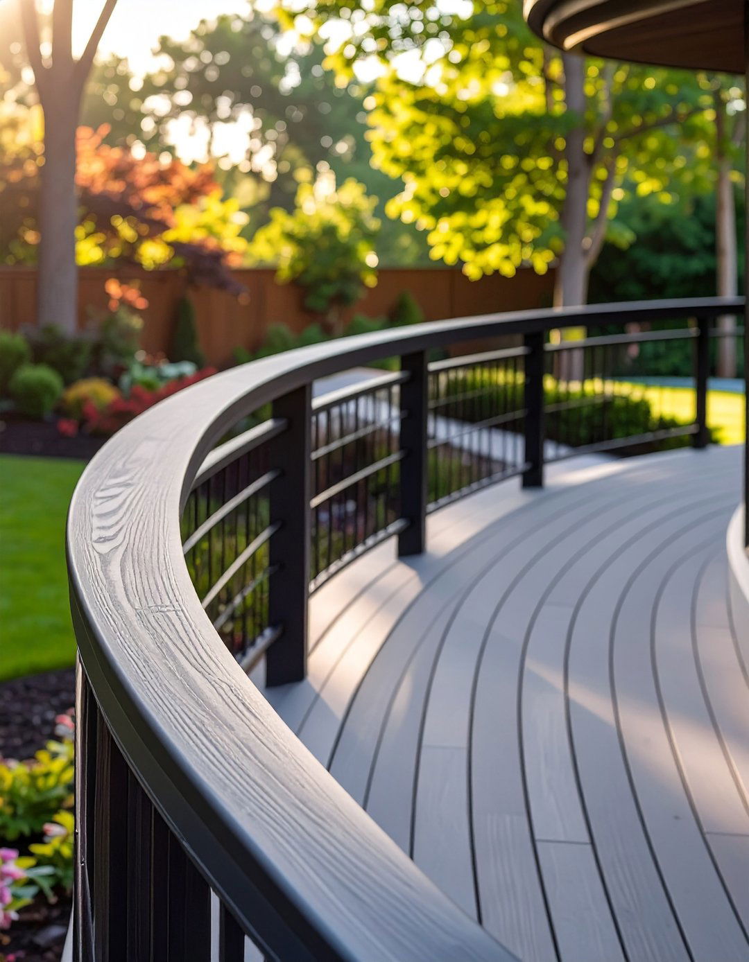 Curved Deck Railing - 30 modern deck railing ideas