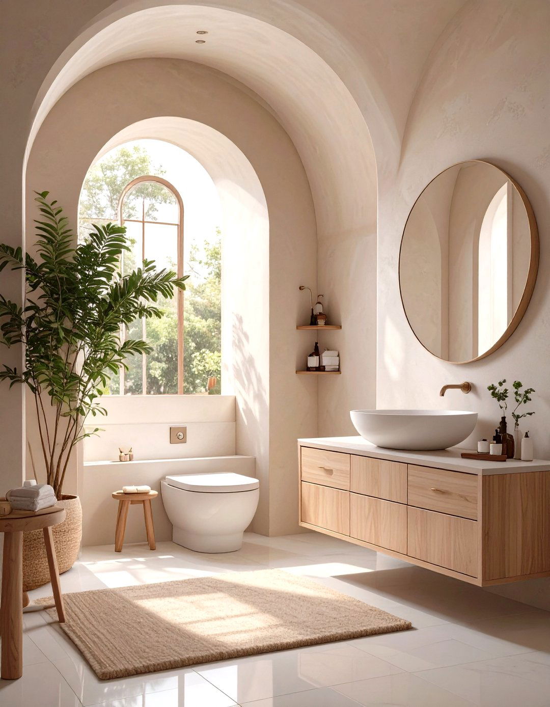 Curved Forms Half Bathroom - 30 modern half bathroom ideas