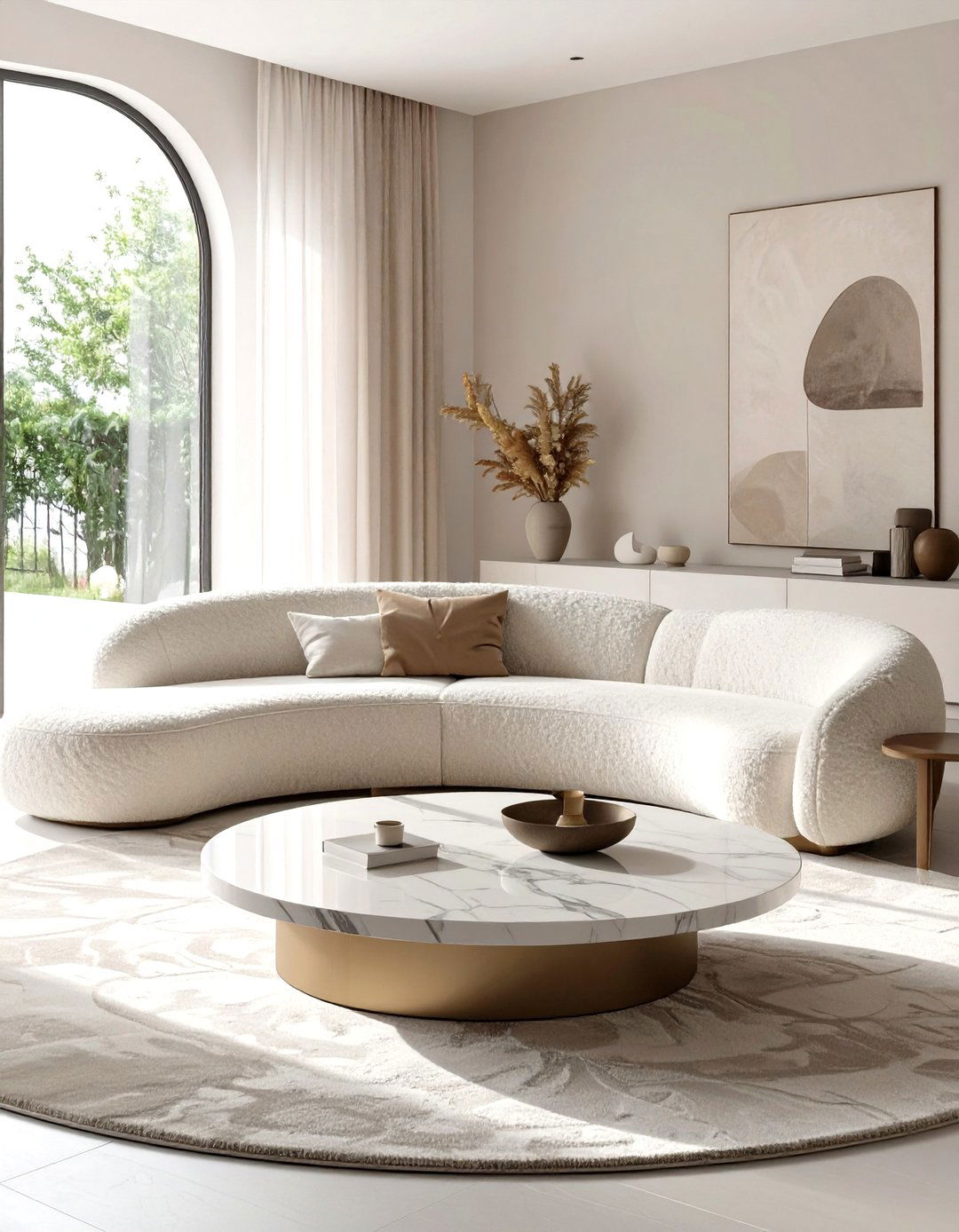 Curved Furniture and Organic Shapes - 30 modern house interior design ideas