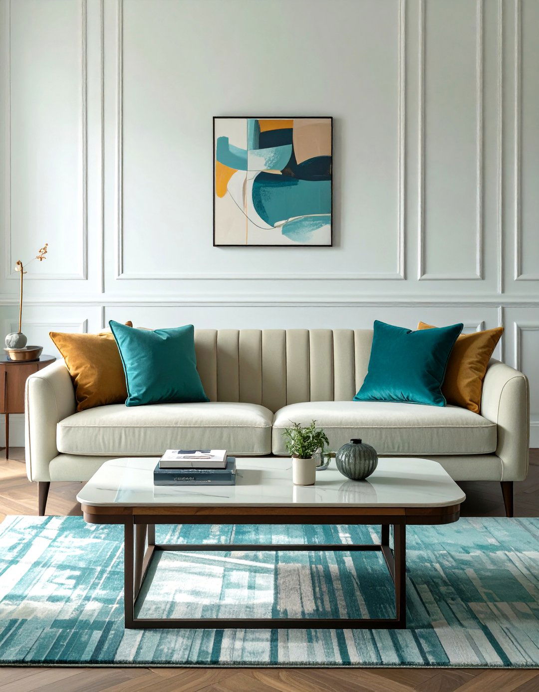 Curved Furniture with Clean Lines - 30 transitional interior design ideas