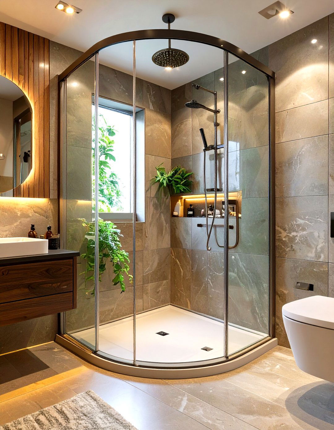 Curved Glass Shower Enclosure - 30 shower enclosure ideas