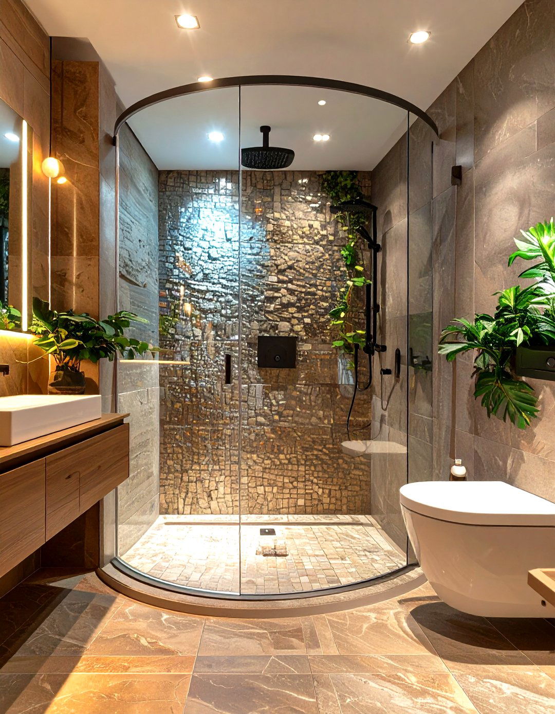 Curved Glass Walk In Shower - 30 tub to shower conversion ideas