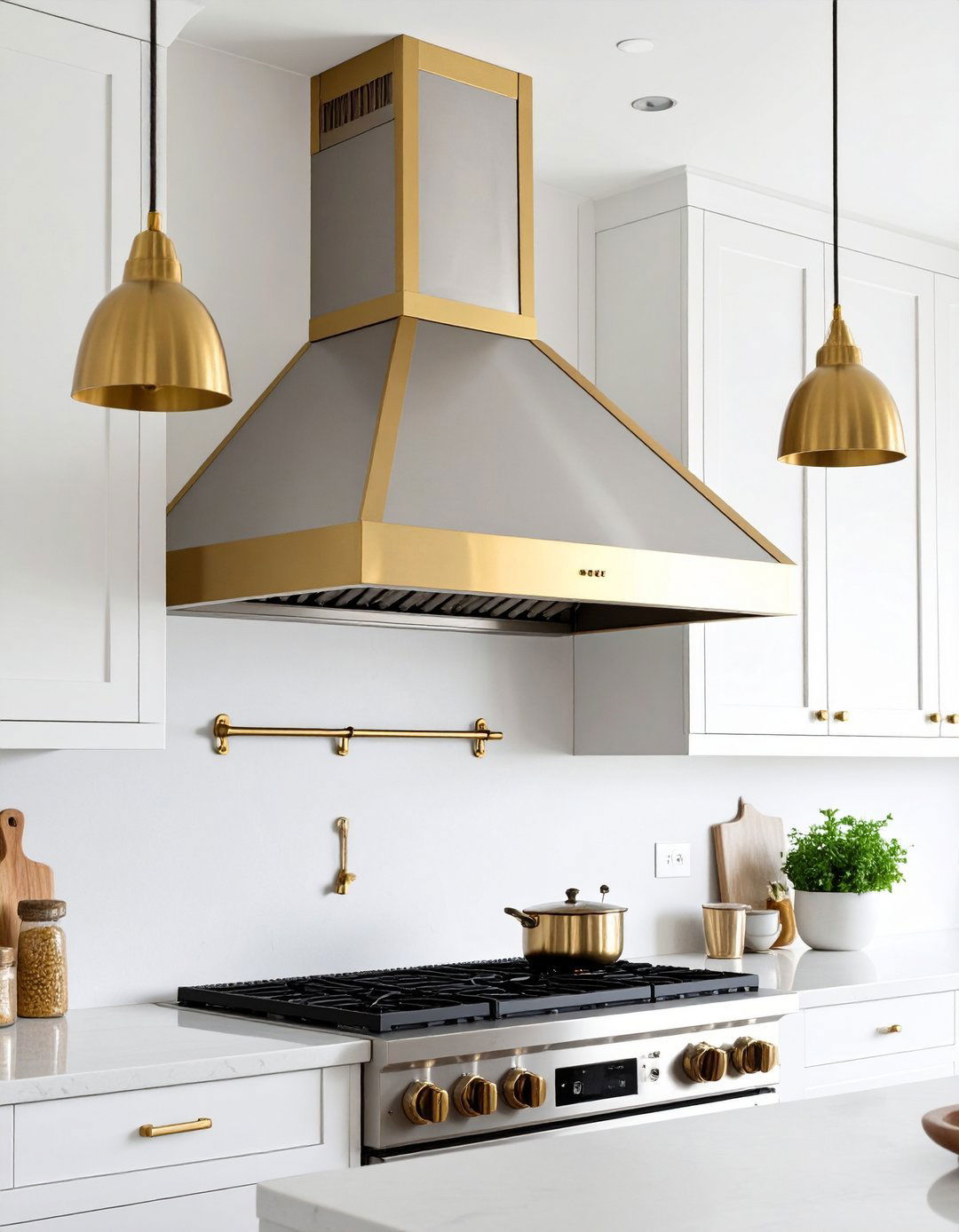 Curved Glass and Steel Kitchen Vent Hood - 30 kitchen vent hood ideas