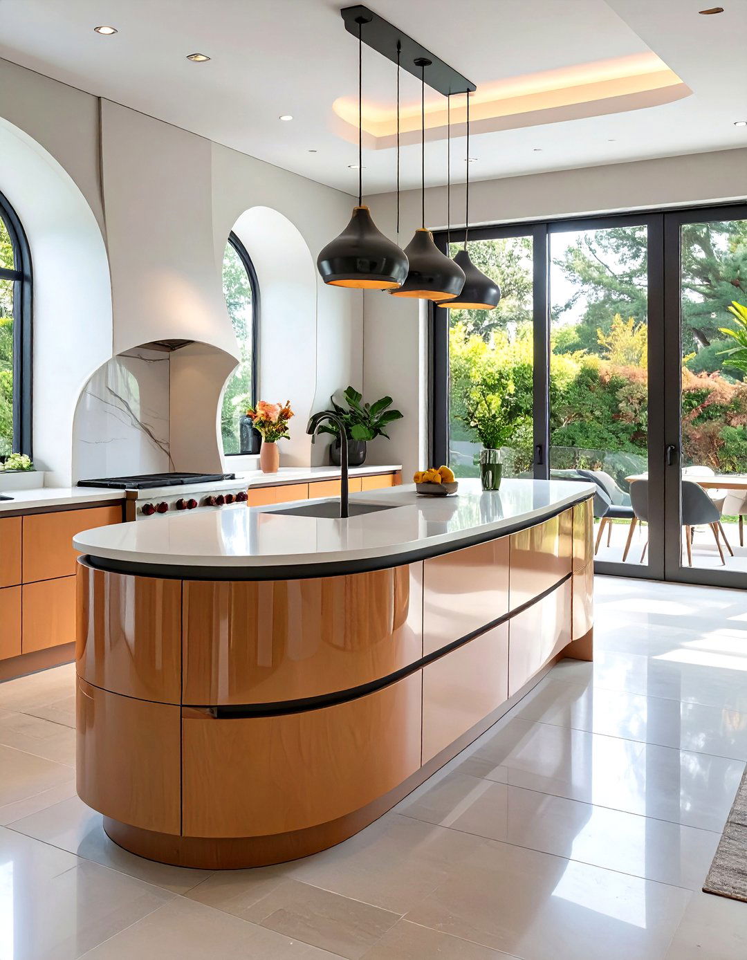 Curved Kitchen Cabinetry
