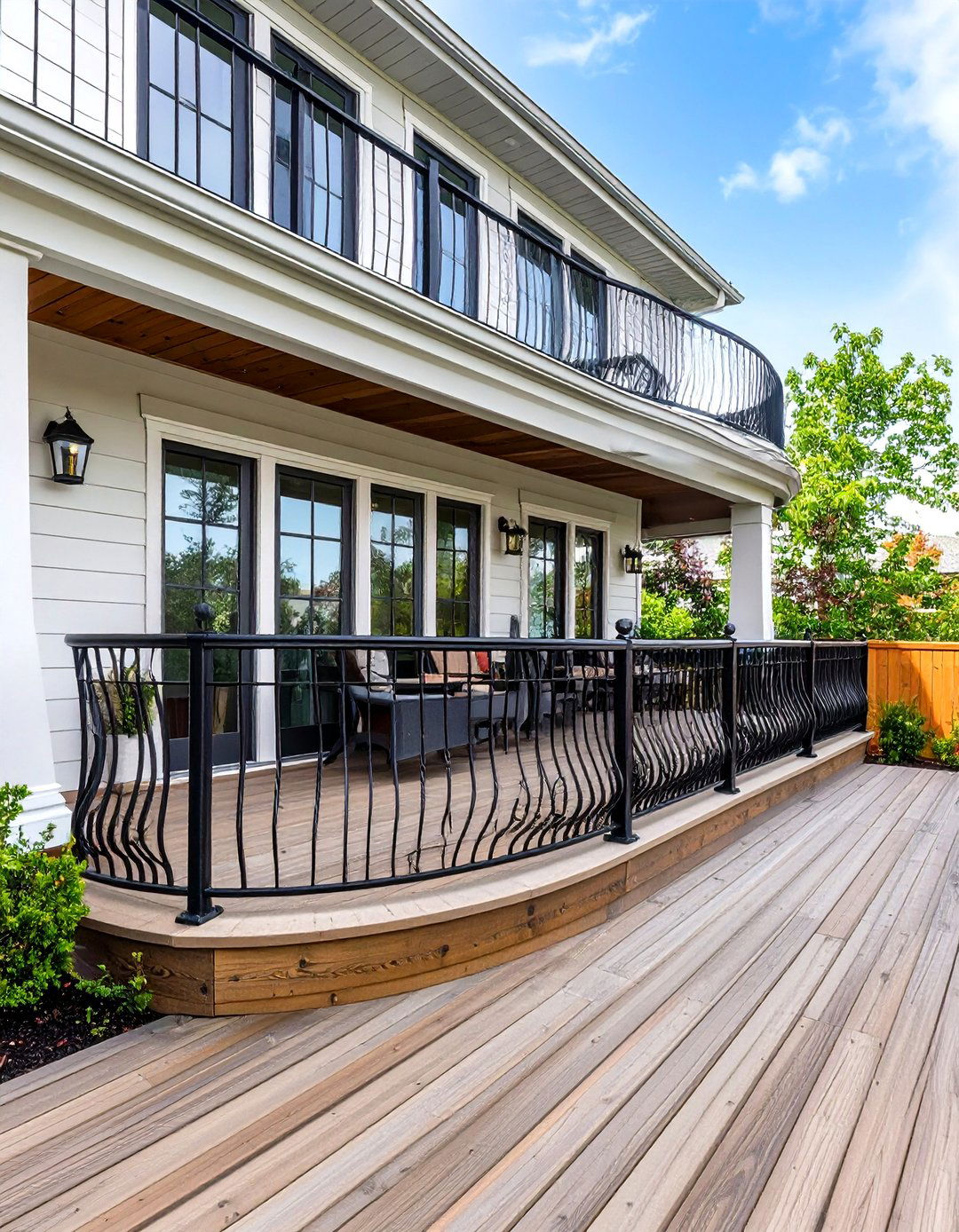 Curved Metal Deck Rails - 30 deck rails ideas