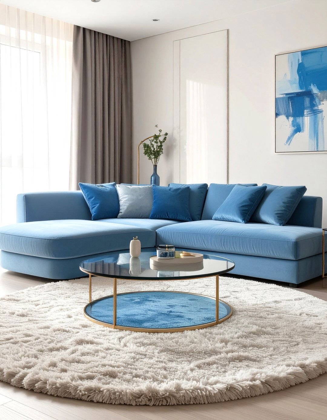 Curved Sectional for Softening Lines - 30 sectional living room ideas