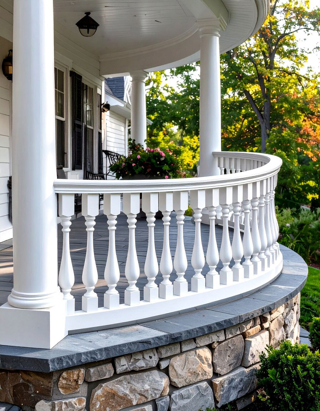 Curved Wood Front Porch Railing - 30 wood front porch railing ideas