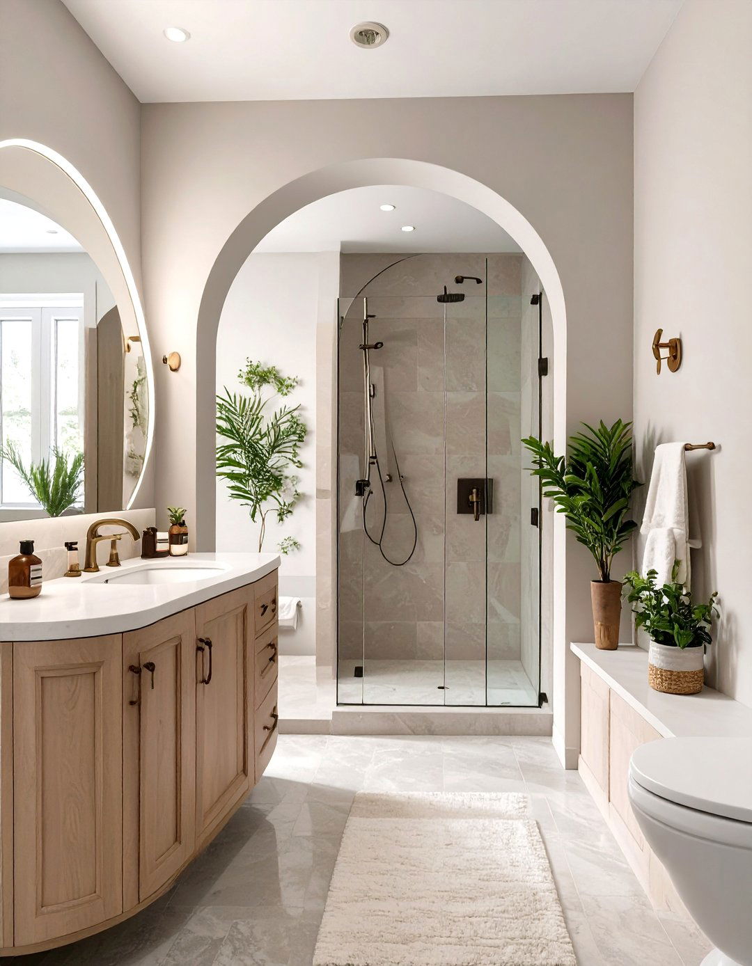 Curved and Arched Bathroom - 30 bathroom remodel ideas 2023