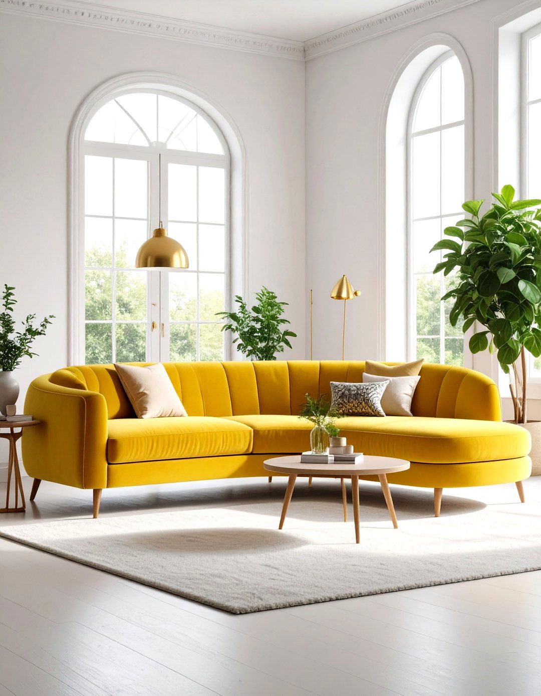 Curved and Low Profile Sofas - 30 retro interior design ideas