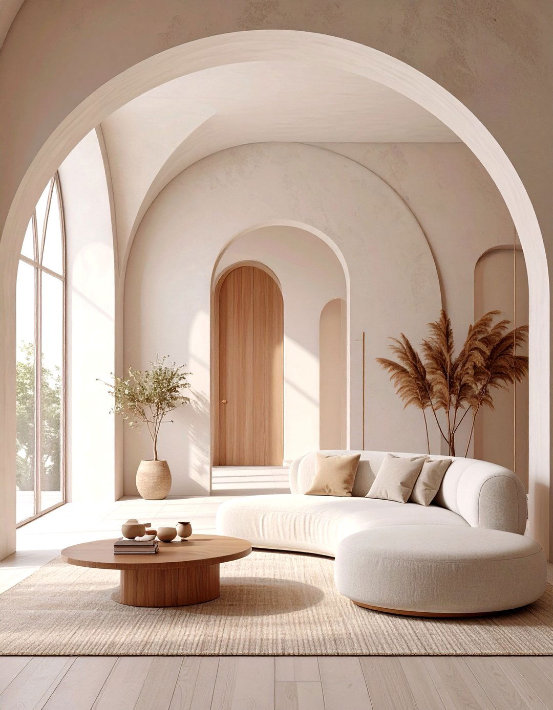 Curvilinear Minimalist Interior - 30 minimalist style interior design ideas