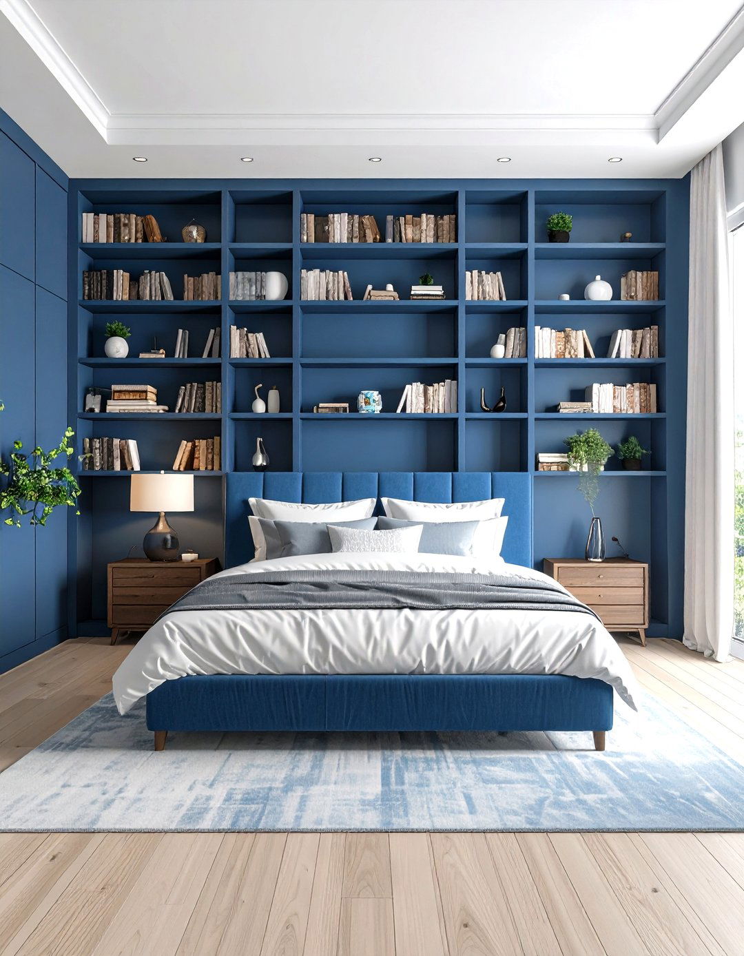 Custom Built In Bookshelves - 30 romantic modern luxury master bedroom designs