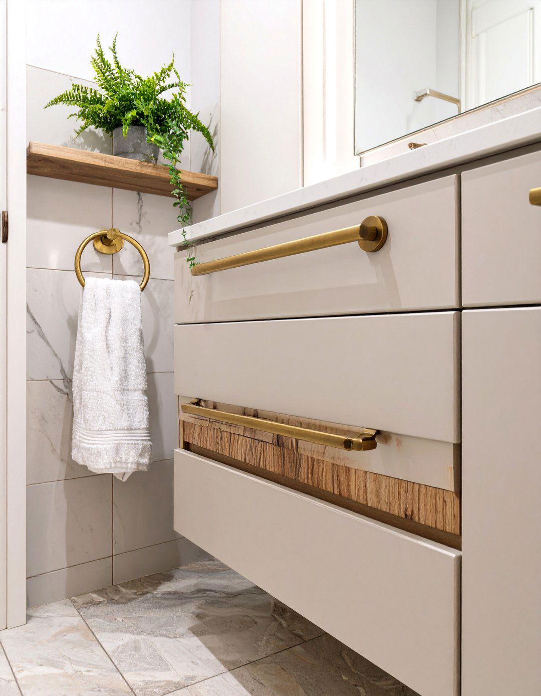 Custom Built In Cabinetry Pulls - 30 bathroom towel hanging ideas