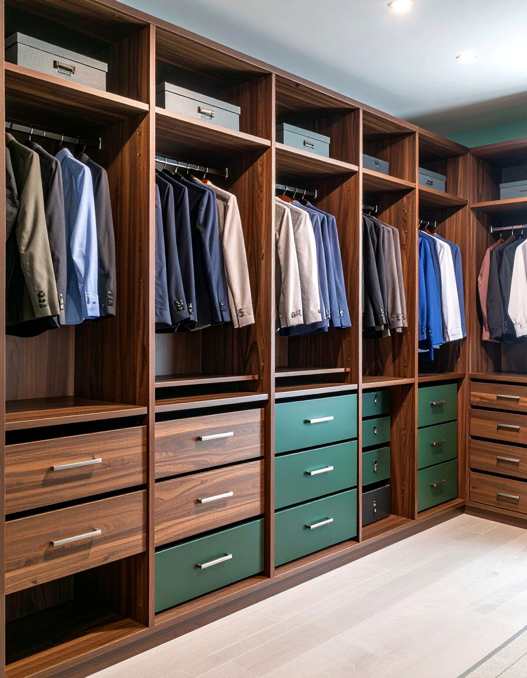 Custom Built In Drawers for a Reach In Closet - 30 reach in closet ideas