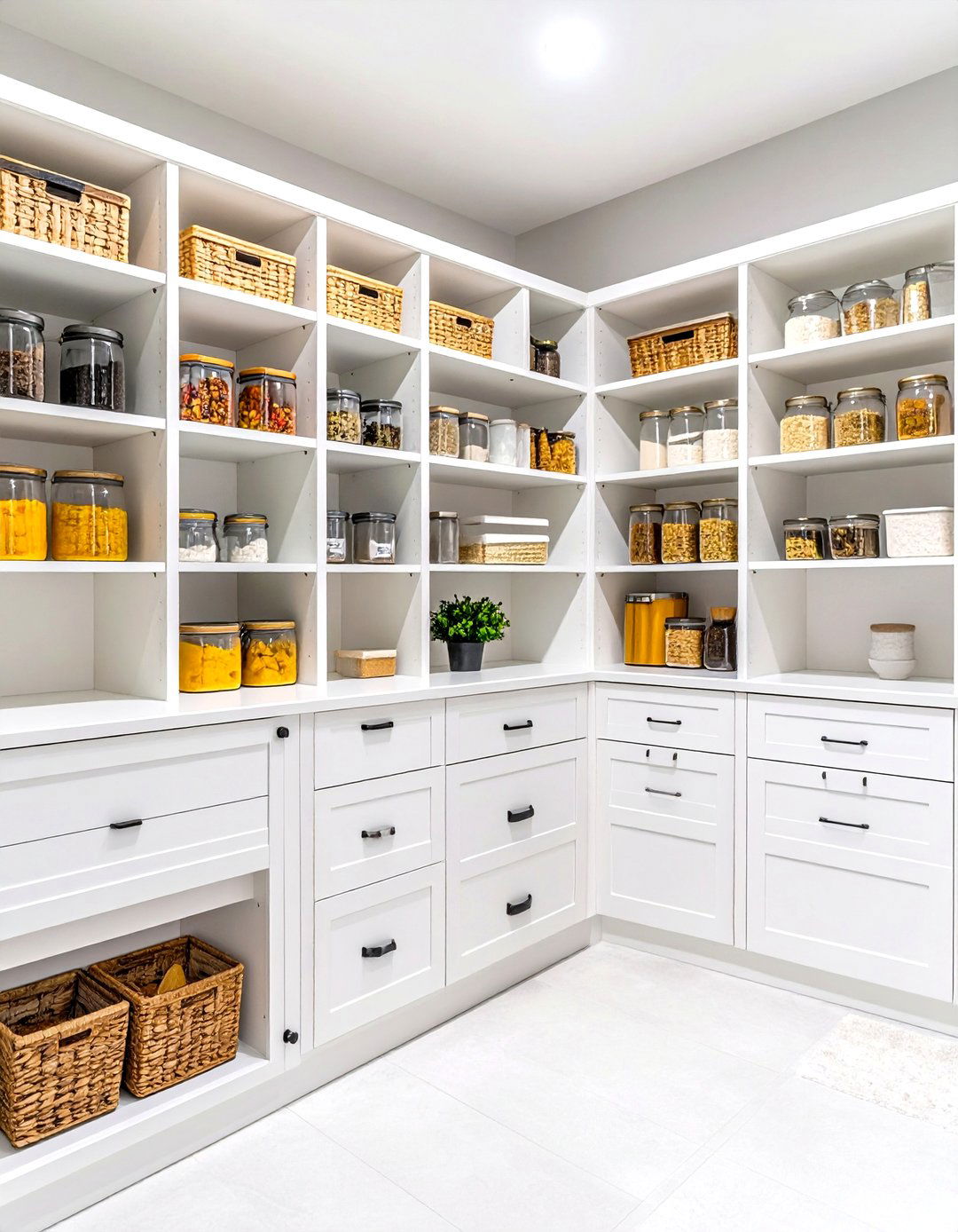 Custom Built In Pantry Shelving - 30 pantry organizer ideas