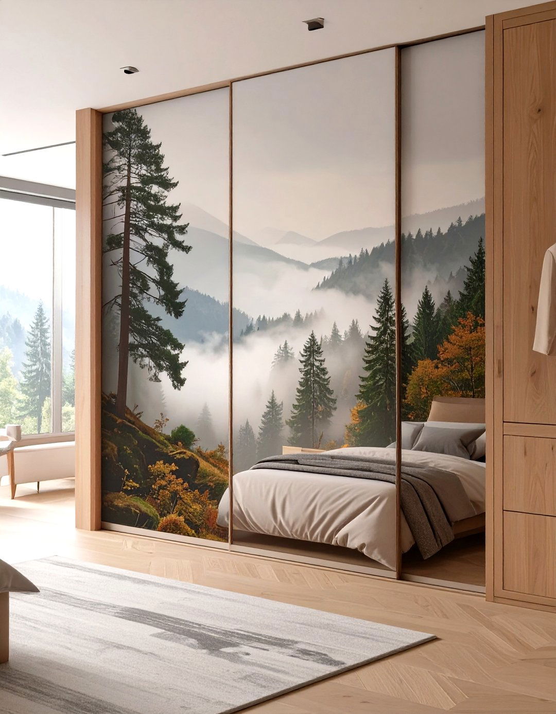 Custom Mural Sliding Closet Doors - 30 sliding closet door ideas