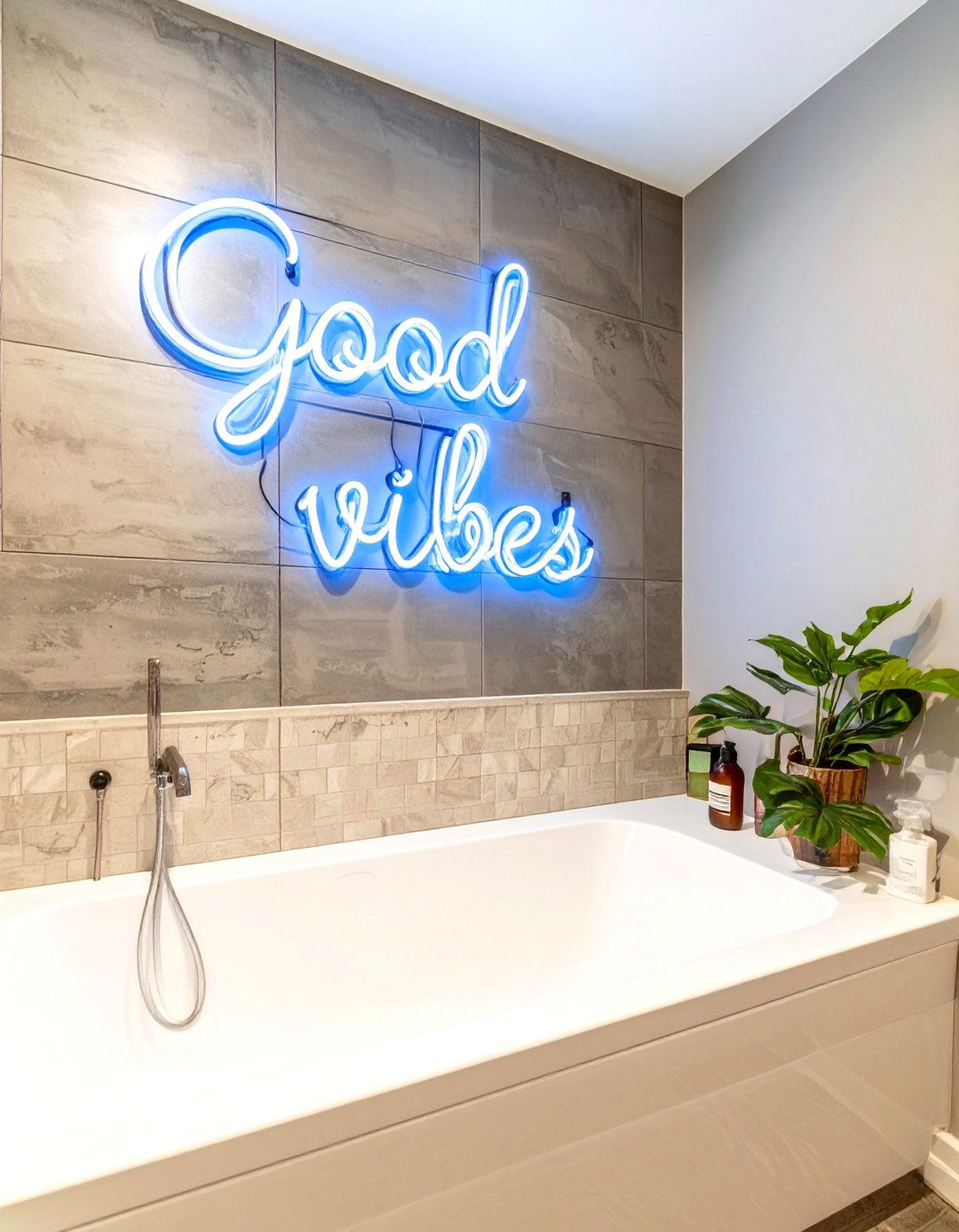 Custom Neon Sign - 30 teen bathroom ideas