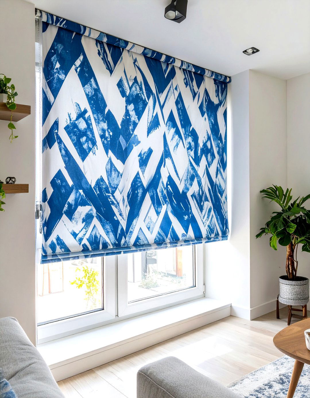 Custom Roman Shades as Curtains - 30 modern curtain designs for living room