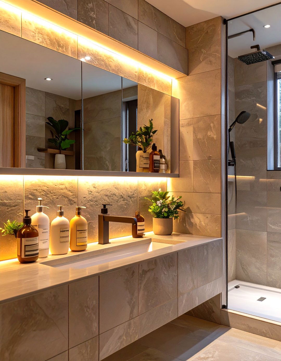 Custom Shower Niche with Lighting - 30 ultra modern modern luxury bathroom design ideas