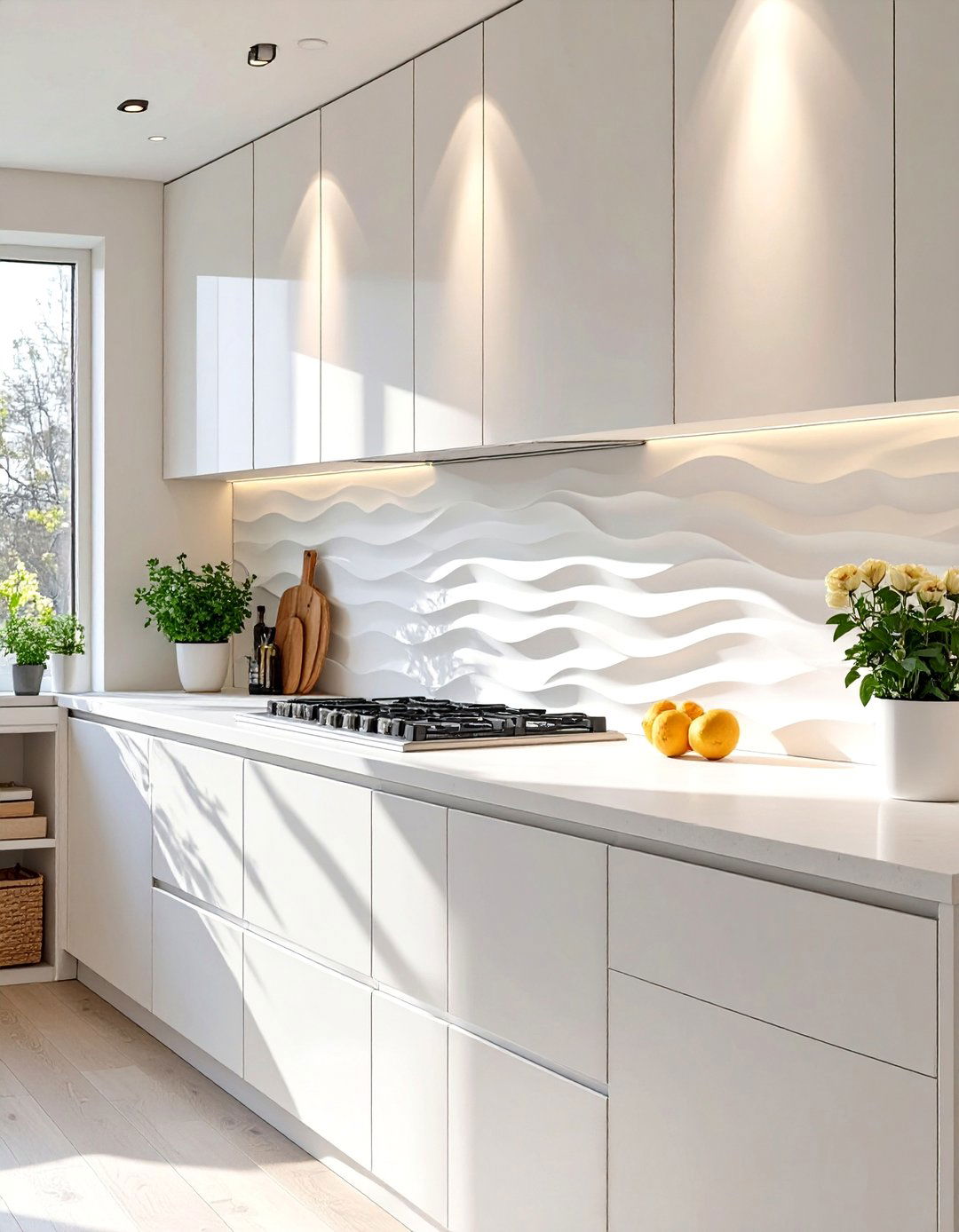 D Textured Tile Backsplash - 30 backsplash designs