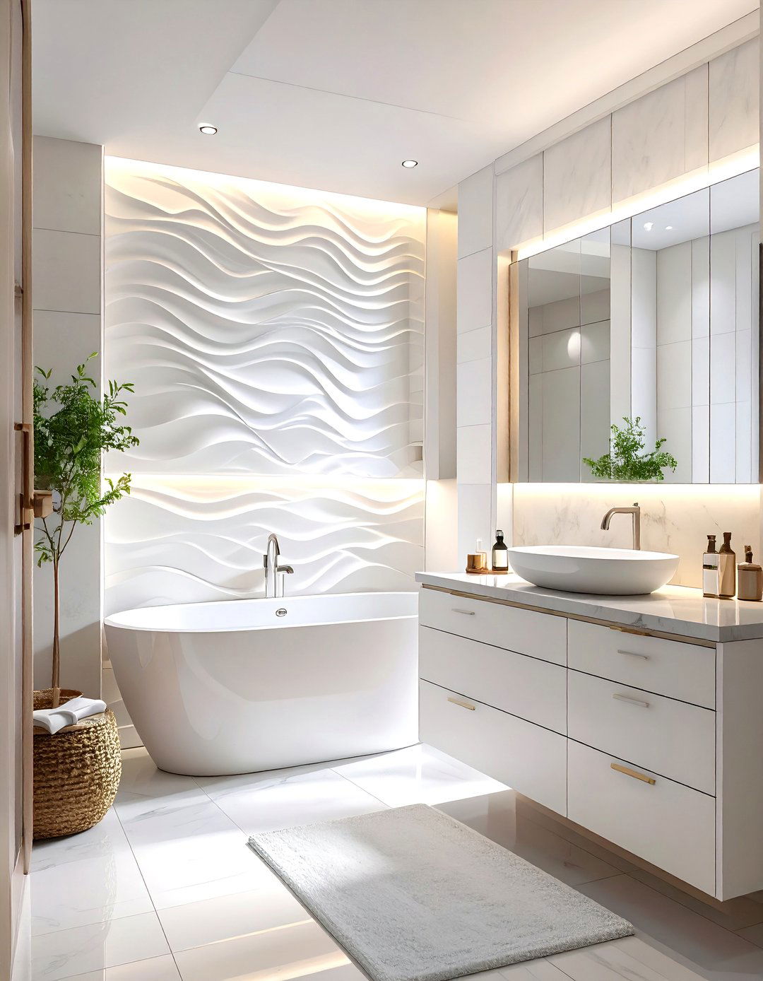 D Tile Bathroom Backsplash - 30 bathroom backsplash ideas
