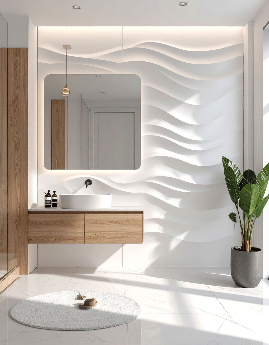 D Wall Panel Bathroom Walls - 30 bathroom wall ideas