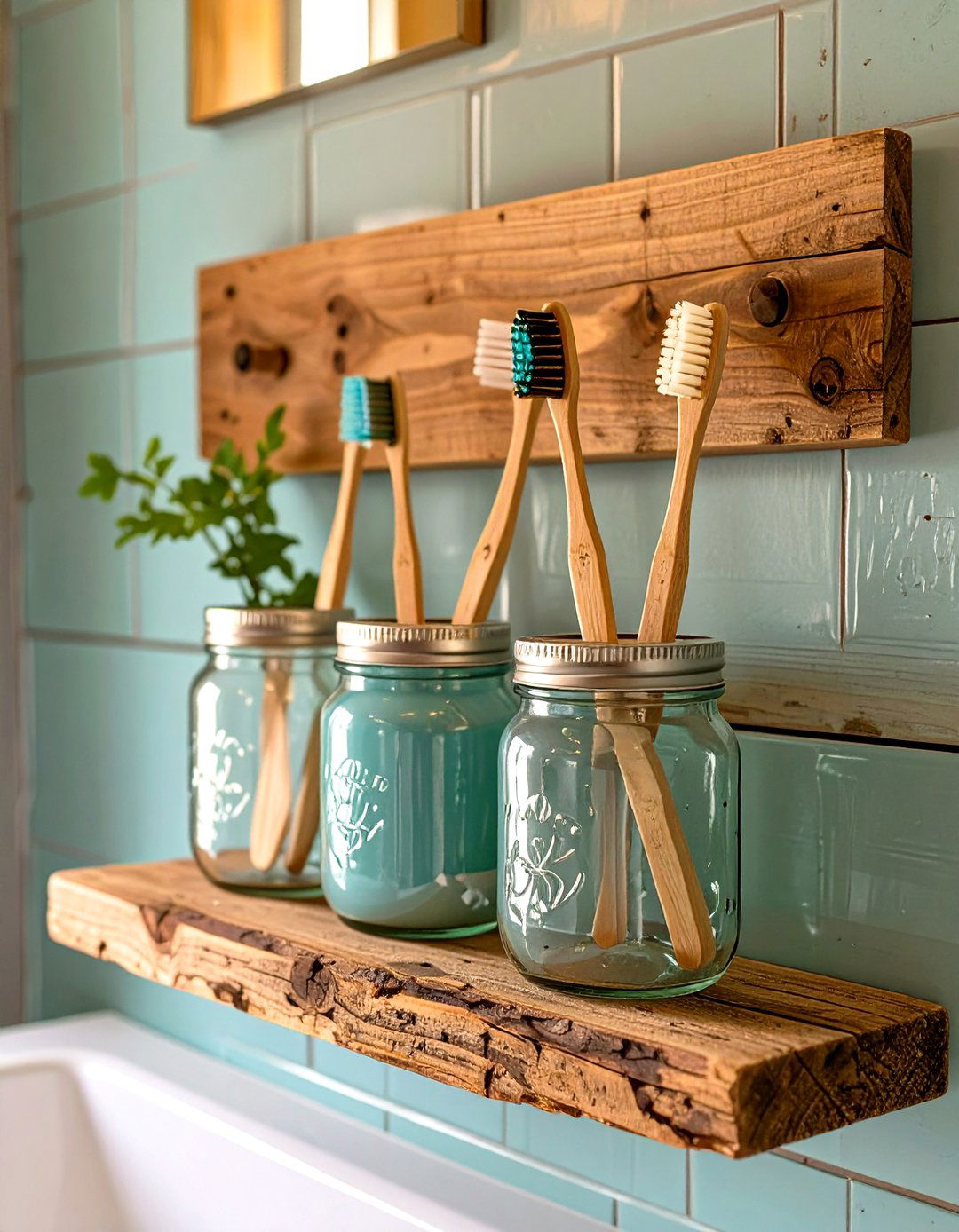 DIY Bathroom Mason Jar Holders - 30 bathroom organization ideas