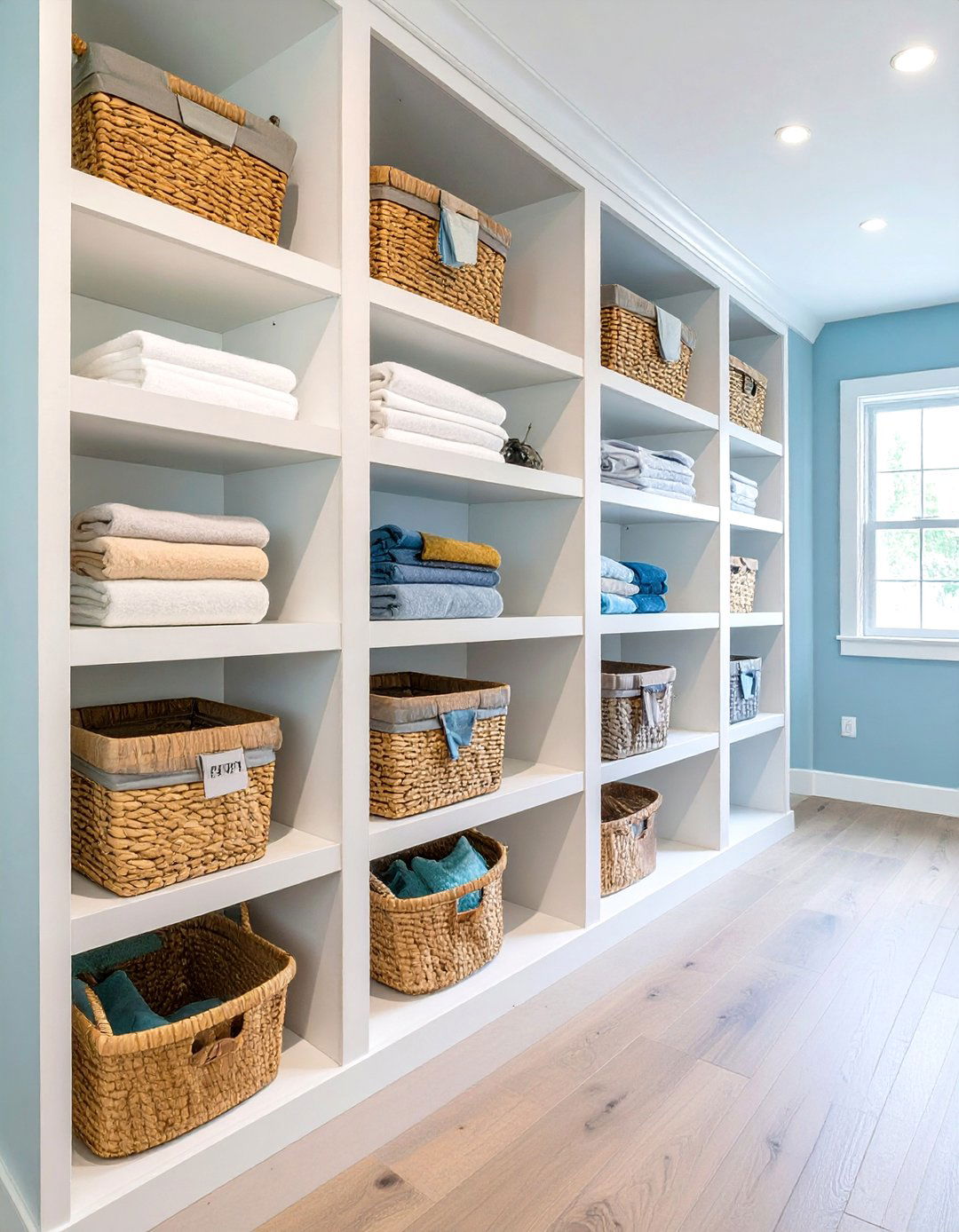 DIY Built In Cubbies for Baskets - 30 utility room diy small laundry room ideas