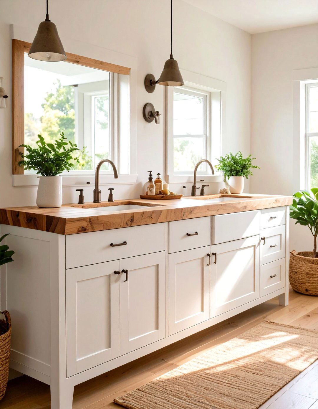 DIY Butcher Block Vanity Top - 30 diy vanity ideas